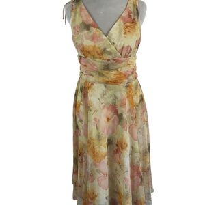 Scarlett Floral Chiffon Midi Dress – Romantic Cottagecore Garden Party READ